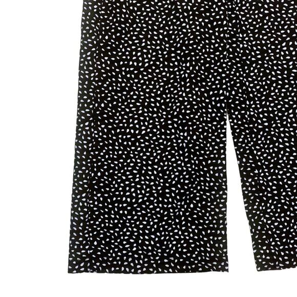 One Shoulder Ruffle Black White Dot Print Jumpsuit Small Sleeveless Wide Leg - Picture 4 of 8